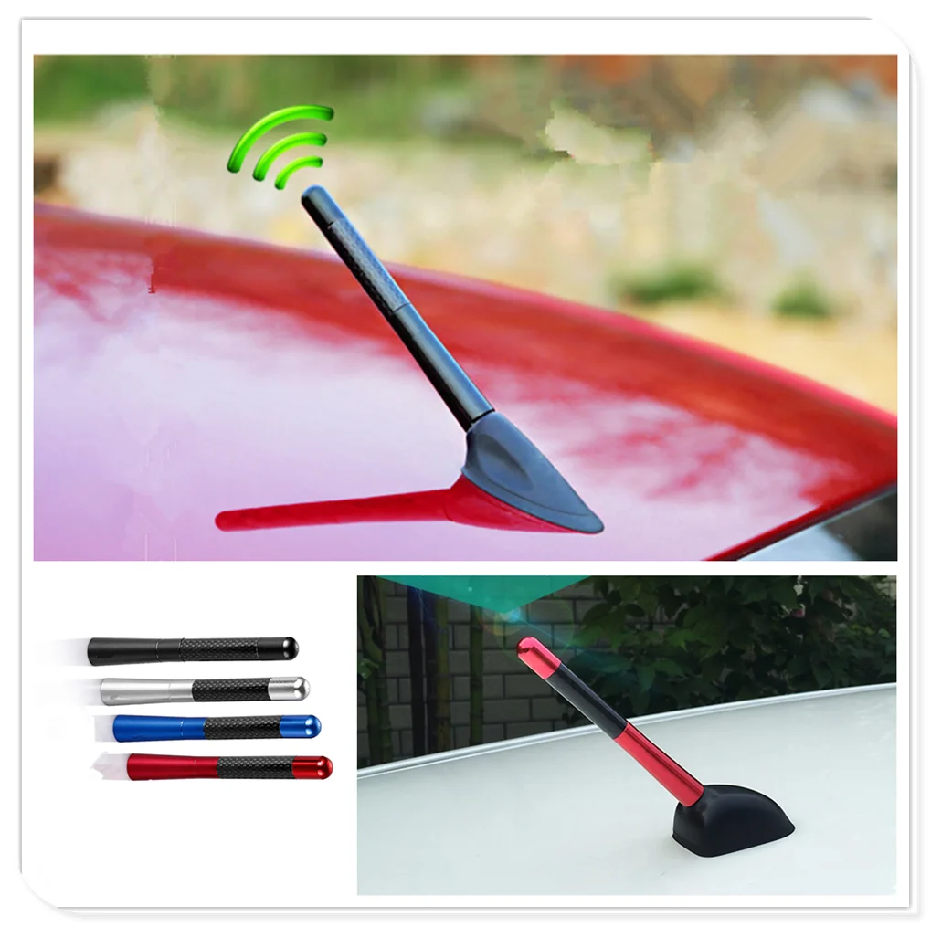 Стайлинг автомобиля 12 см короткая радиосигнальная антенна из углеродного