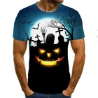 Мужская футболка с коротким рукавом, с 3D-принтом, на Хэллоуин