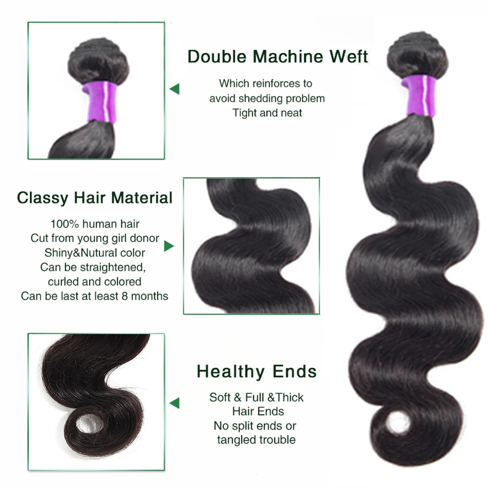 Liddy волнистые пряди волос бразильские пупряди человеческие волосы для