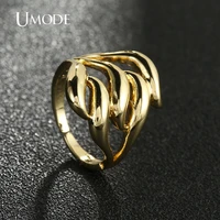 umode new fashion olive branch glossy open personality ring for women wedding enaggement jewelrys anel bijoux femme ur0635