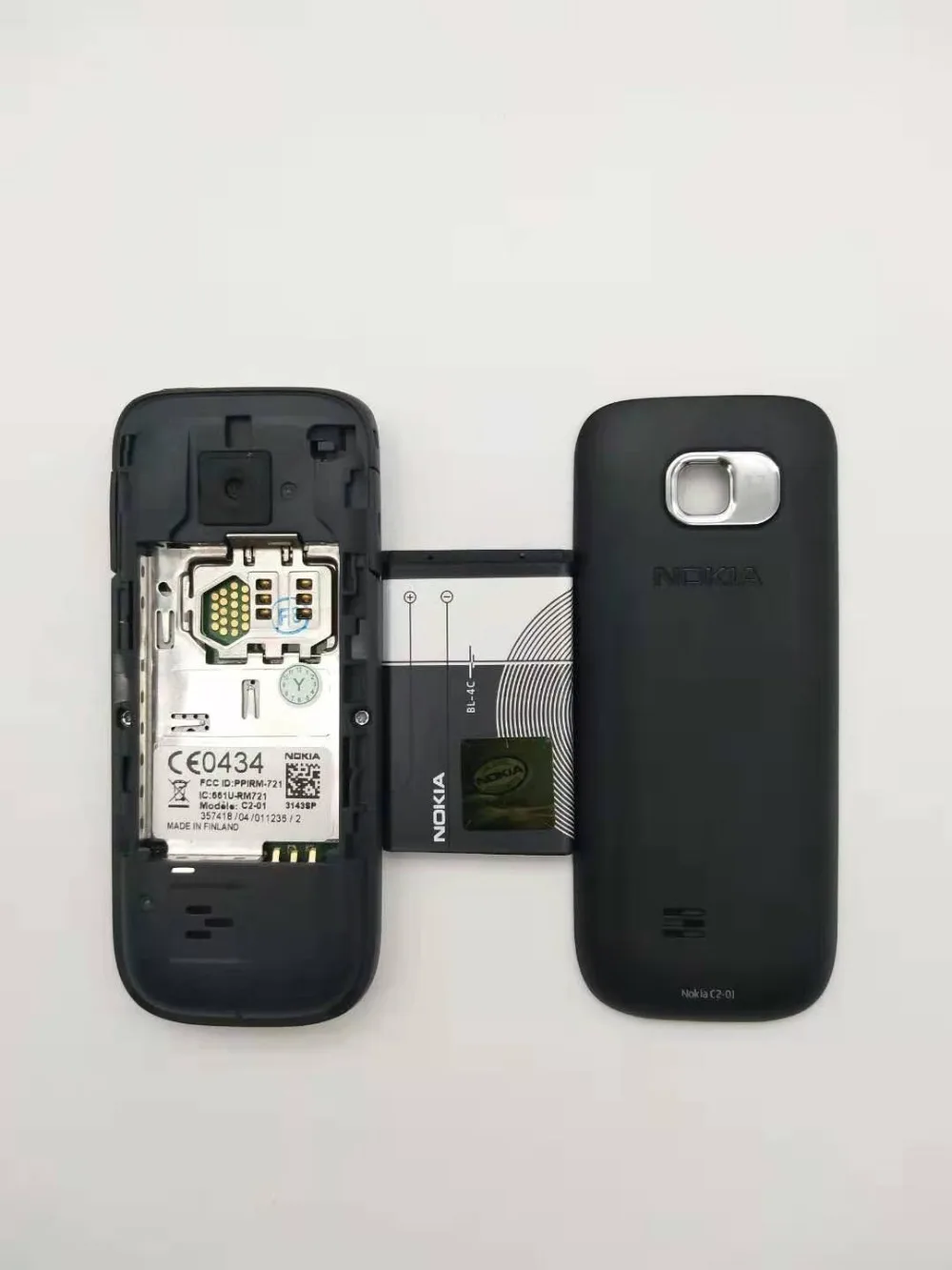 Nokia C2-01 разблокированный мобильный телефон C2 2," 3.2MP Bluetooth русский и Иврит Клавиатура Восстановленный GSM/WCDMA 3g телефон