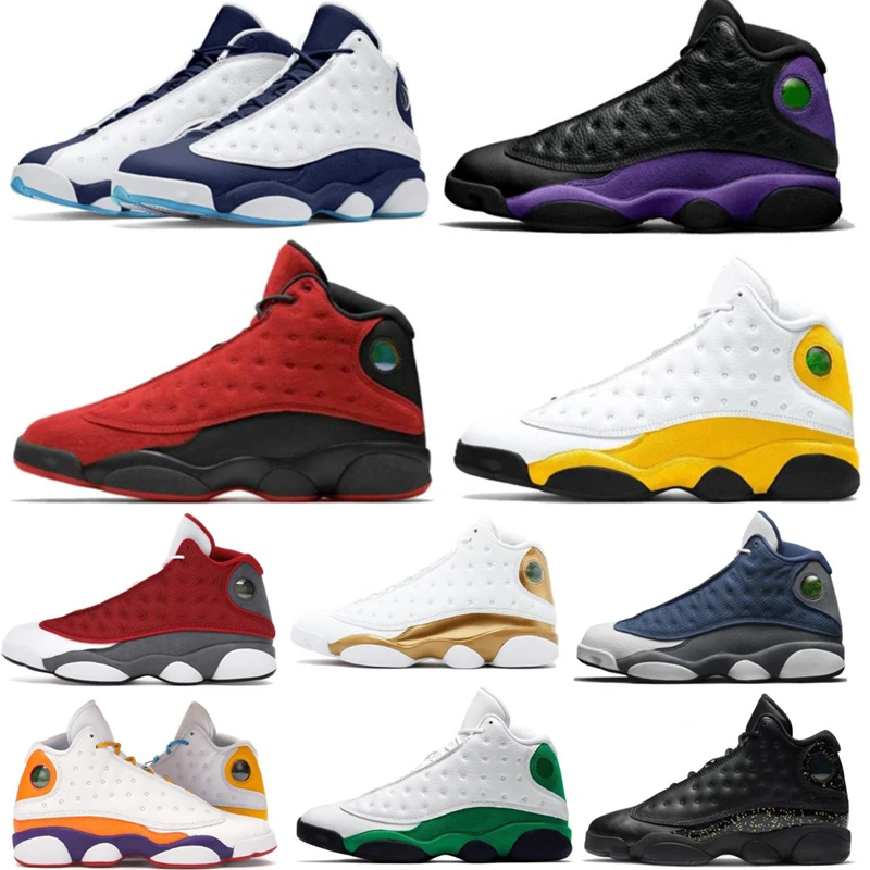

Men 13s Basketball Shoes 13 Black Cat Aurora Green Classic Grey Cap and Gown Flint Playground Comfortable Trainers Sneakers