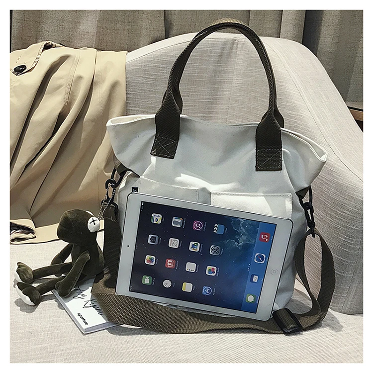 

2020 new fashion Korean fashion tote canvas bag versatile messenger bag large capacity one shoulder handbag