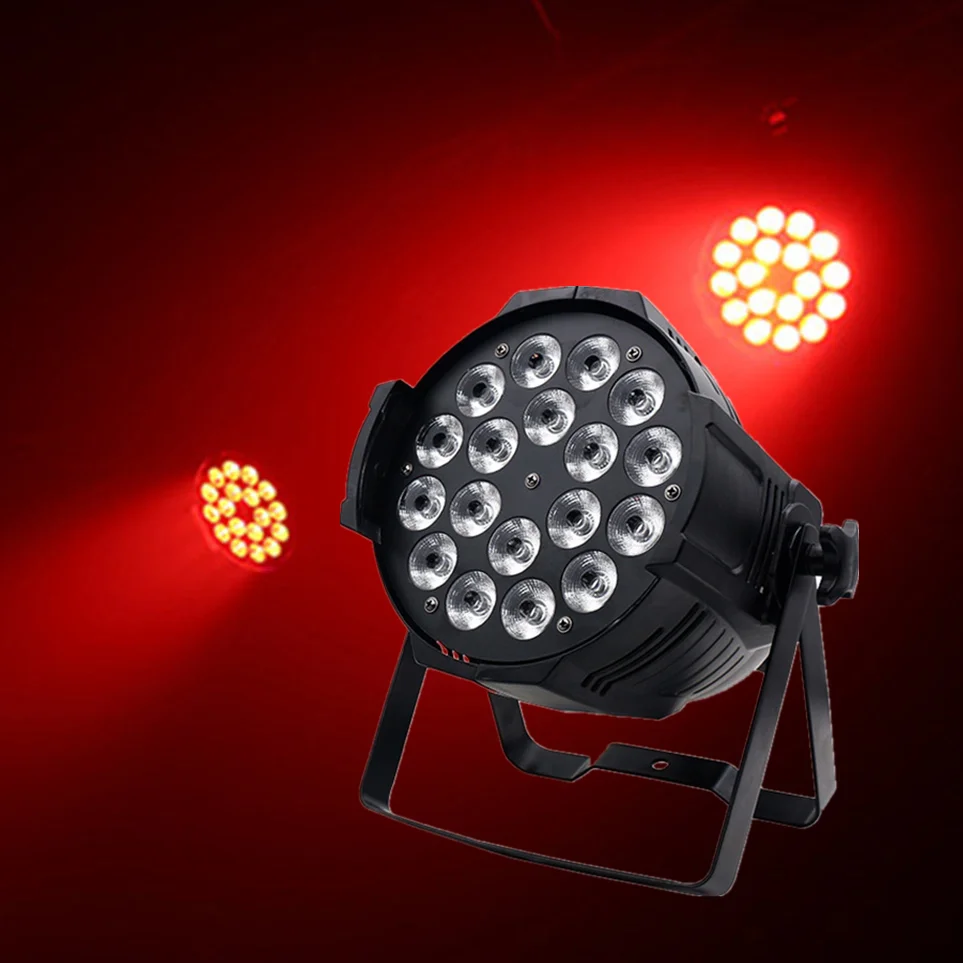 LED 18 pcs par light stage lighting full color four-in-one high power LED par light dyeing disco party DJ equipment project