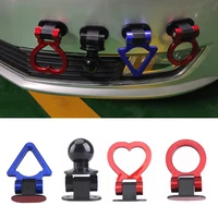 multi colored car trailer hooks sticker decoration car rear front affix trailer racing ring vehicle towing hook with wrenches