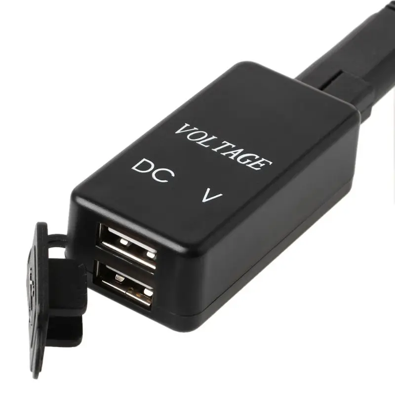 OOTDTY Водонепроницаемый 12V автомобиль мотоцикл SAE USB Зарядное устройство вольтметр для сотового телефона Tablet