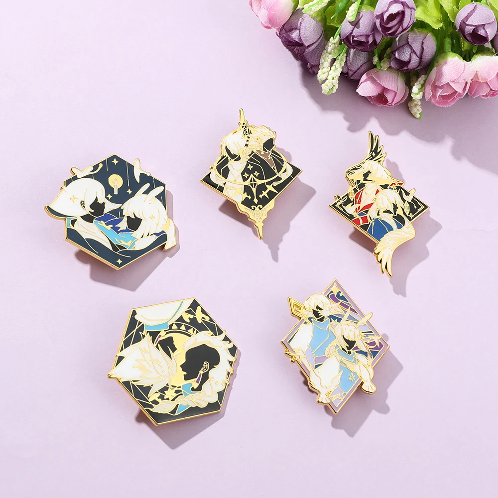 Аниме небо светильник ский свет тема металлический значок КНОПКА брошь булавки