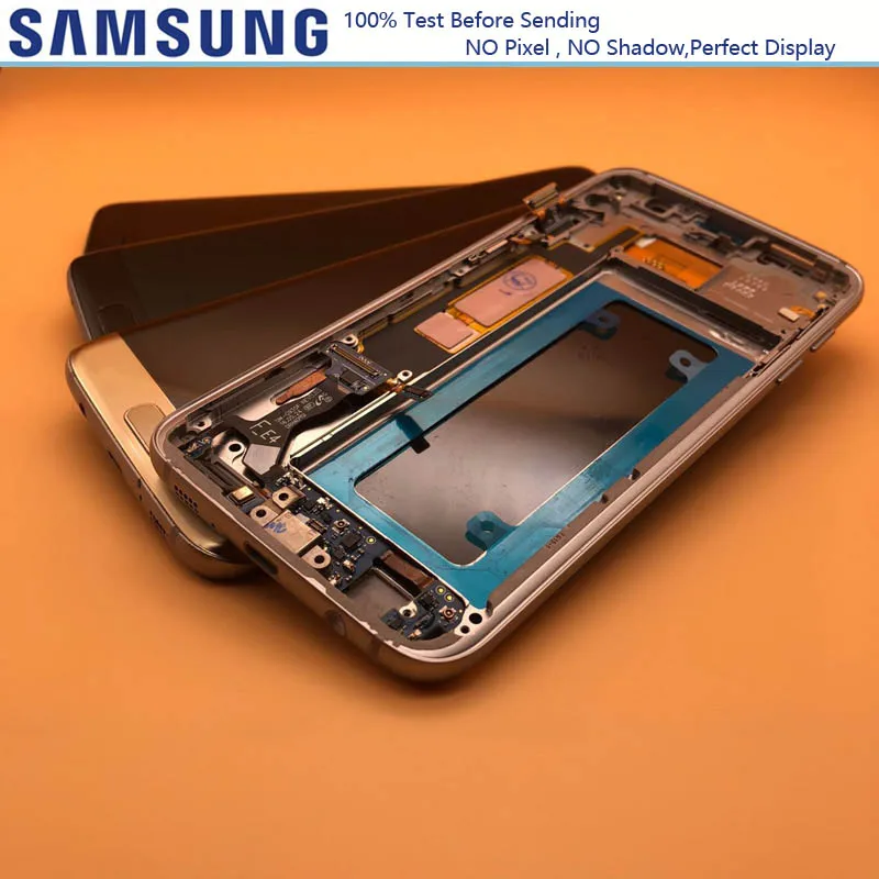 ЖК дисплей с рамкой для SAMSUNG Galaxy S7 edge G935 G935F G935FD кодирующий преобразователь