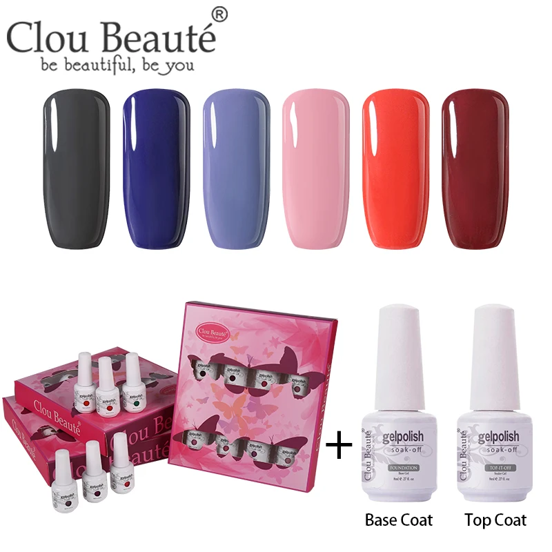 ZH34 Clou Beaute 8 шт./компл. Гель-лак для ногтей гибрид Лаки грунтовка лаки для ногтей Маникюр 8 мл Гель-лак для ногтей УФ лак - Цвет: ZH34
