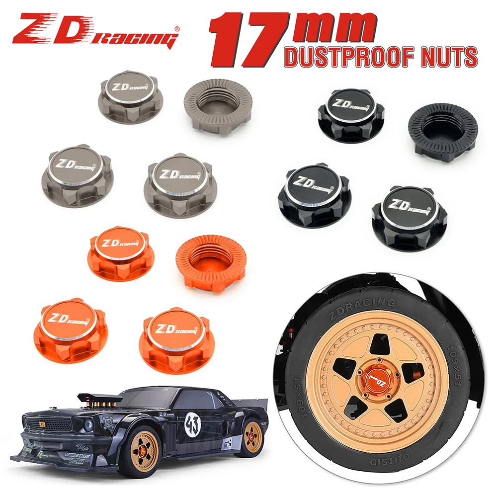 

4PCS ZD Racing EX07 17mm Hex Wheel Nuts Dustproof for 1/8 1/7 Traxxas X-Maxx Summit E-Revo Buggy RC Truck
