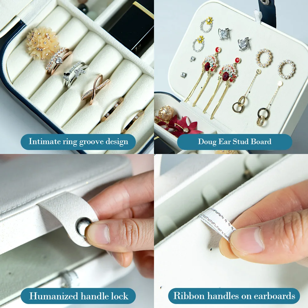 Корейский стиль серьги для девочек пластинчатая коробка ювелирных изделий чехол