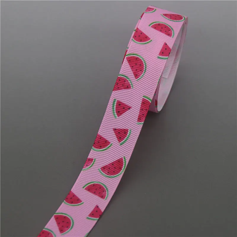 10249 DHK 10 ярдов ананас, арбуз оранжевый напечатанный Grosgrain ленточный аксессуар Hairbow головной убор украшение «сделай сам» оптом OEM B1849 - Цвет: 10249