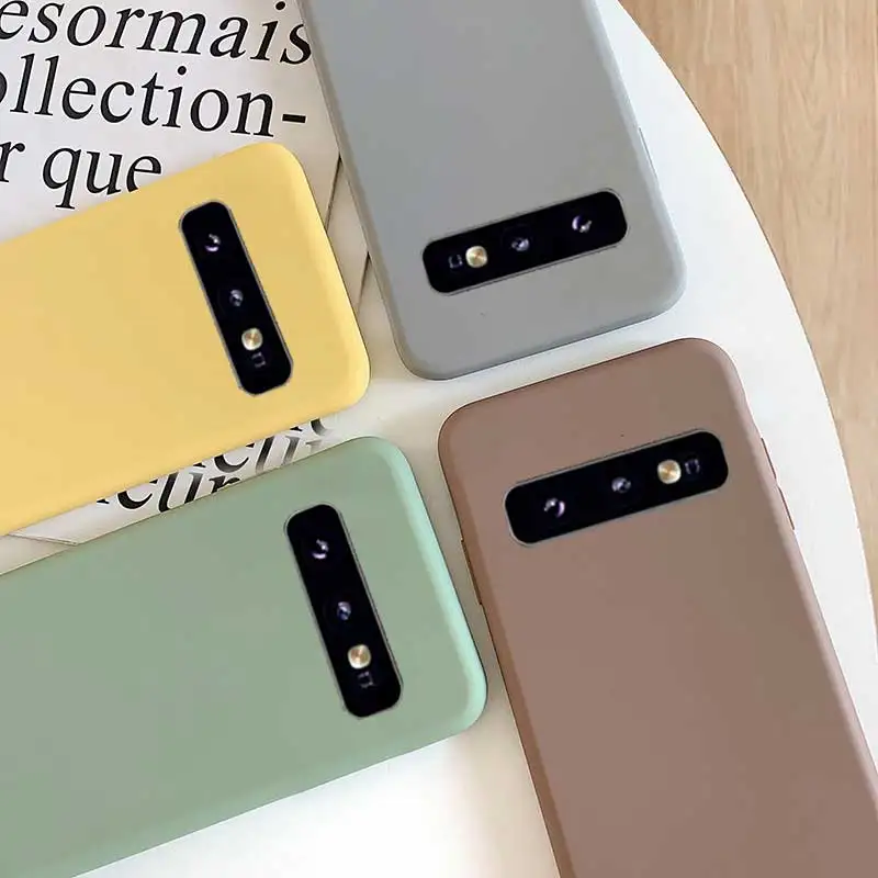 Чехол для телефона samsung A20 A30 A40 A50 A60 A70 A80 чехлы M10 M20 мягкий простой однотонный