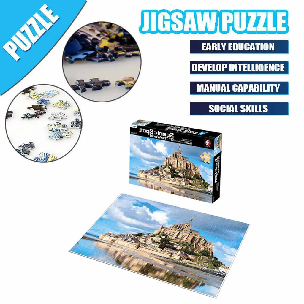 

Adult Children Puzzle Holiday Gift Puzzle Toy 500PC Puzzle Landscape Pattern educational toys for adults games Toys Gifts#E25