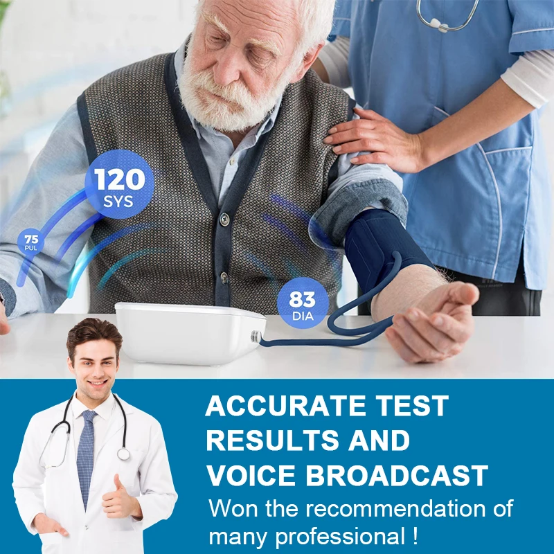 

Portable Blood Pressure Monitor Household Sphygmomanometer Arm Band Type Digital Electronic Blood Pressure Tester Health Care