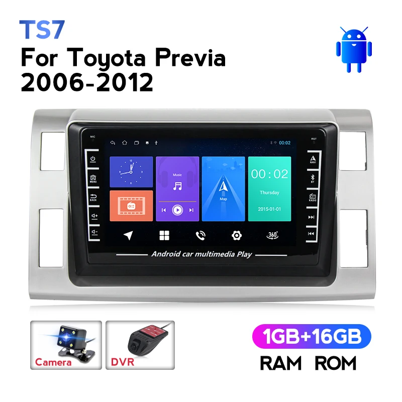 

Автомобильный радиоприемник IPS Android, DVD-плеер, мультимедийный плеер для Toyota previa Estima Tarago Canarado, Авторадио с GPS-навигацией, поддержкой BT WIFI FM