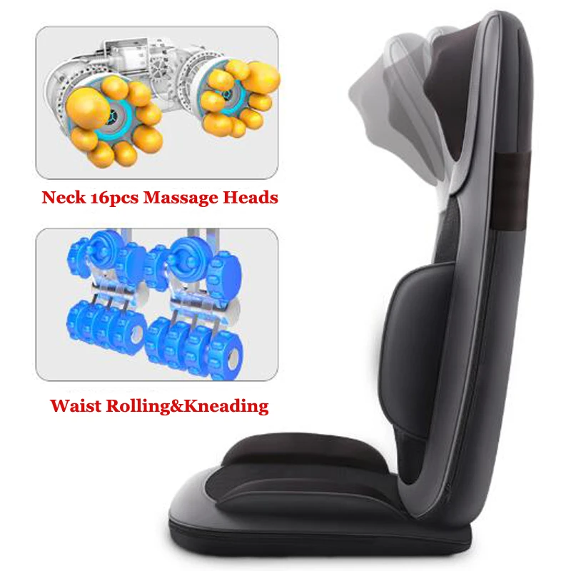Электрический массажный стул Вибрационный коврик тепловая подушка для шеи с