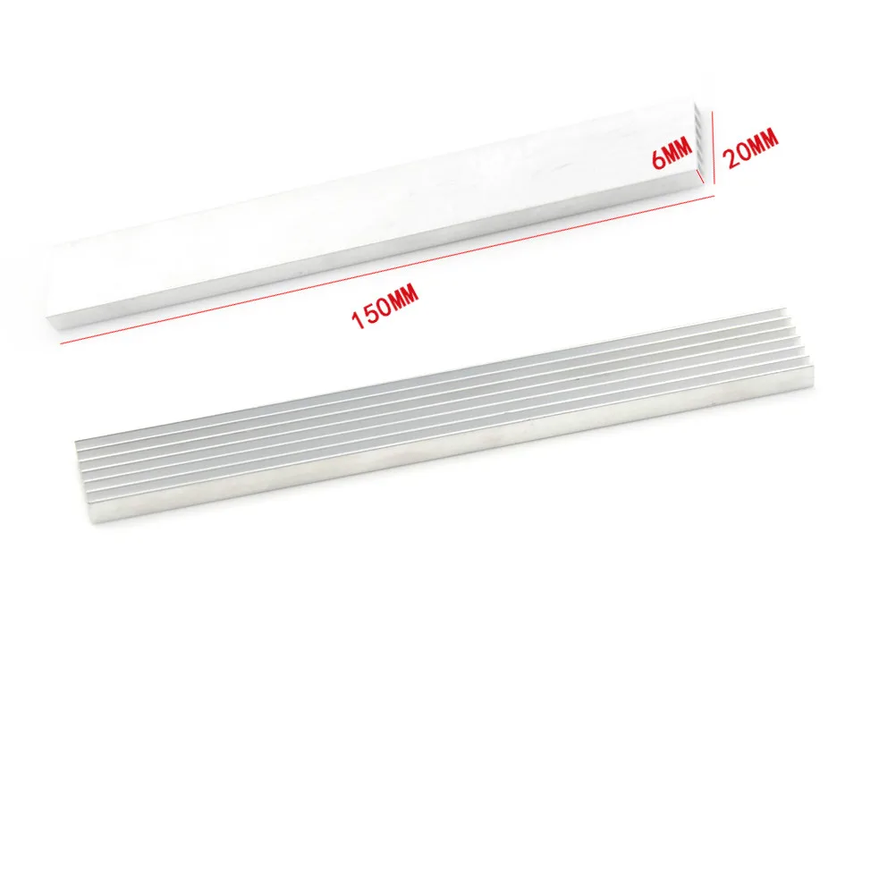 

DIY 150*20*6mm Aluminum Heatsink Radiator Heat Sink Ddesigned For High Power Household LED Light Or Fish Tank LED Devices