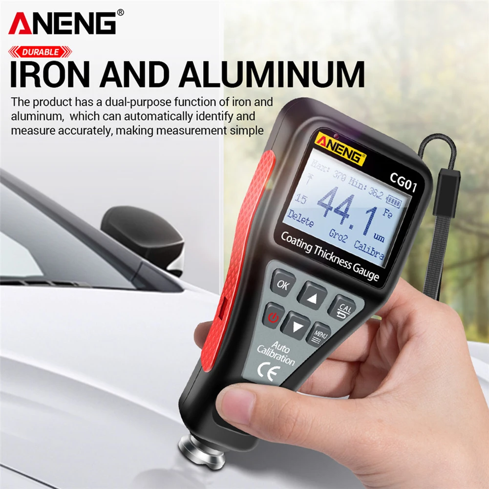 

ANENG Digital Car Coating Thickness Gauge Meter Automobile Paint LCD Measurement Tester Handheld 0-59.0mil Backlight Test Tool
