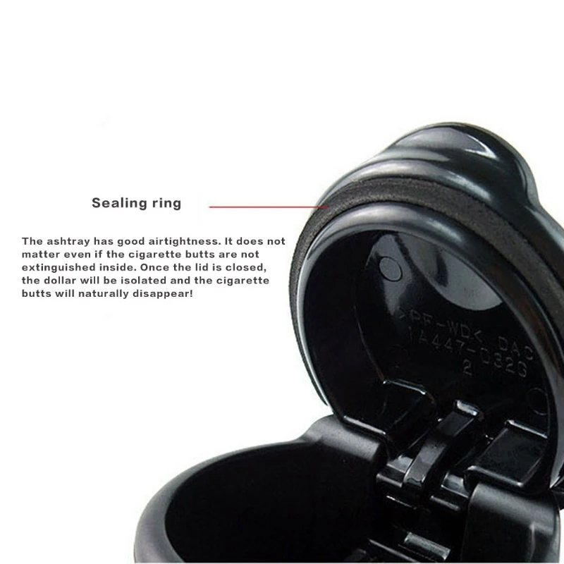 

1PCS Car LED Ashtray Garbage Coin Storage Cup Container Universal Size With Lid