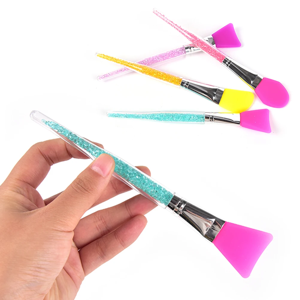 

1pcs Rhinestone Silicone Mask Brush Cleaner Moisturizing Sleep Mud Cream Apply Mixing Coating Cosmetic Makeup Blending Tool