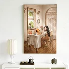 Набор для вышивки Город лотоса, Набор для вышивки крестиком Девочка-журавль, домашний декор