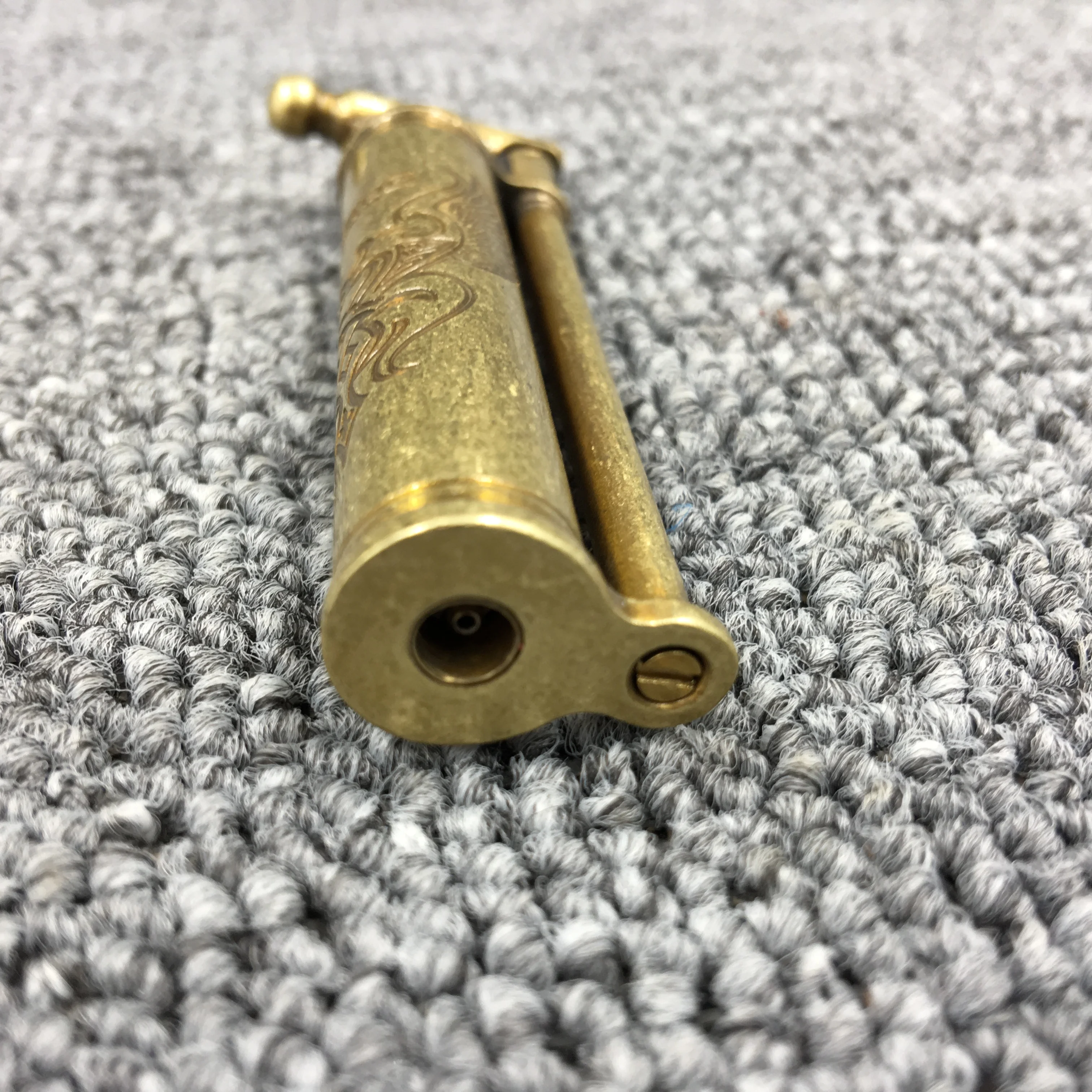 JIFENG тонкая латунная зажигалка с шлифовальным колесом и надувным драконом