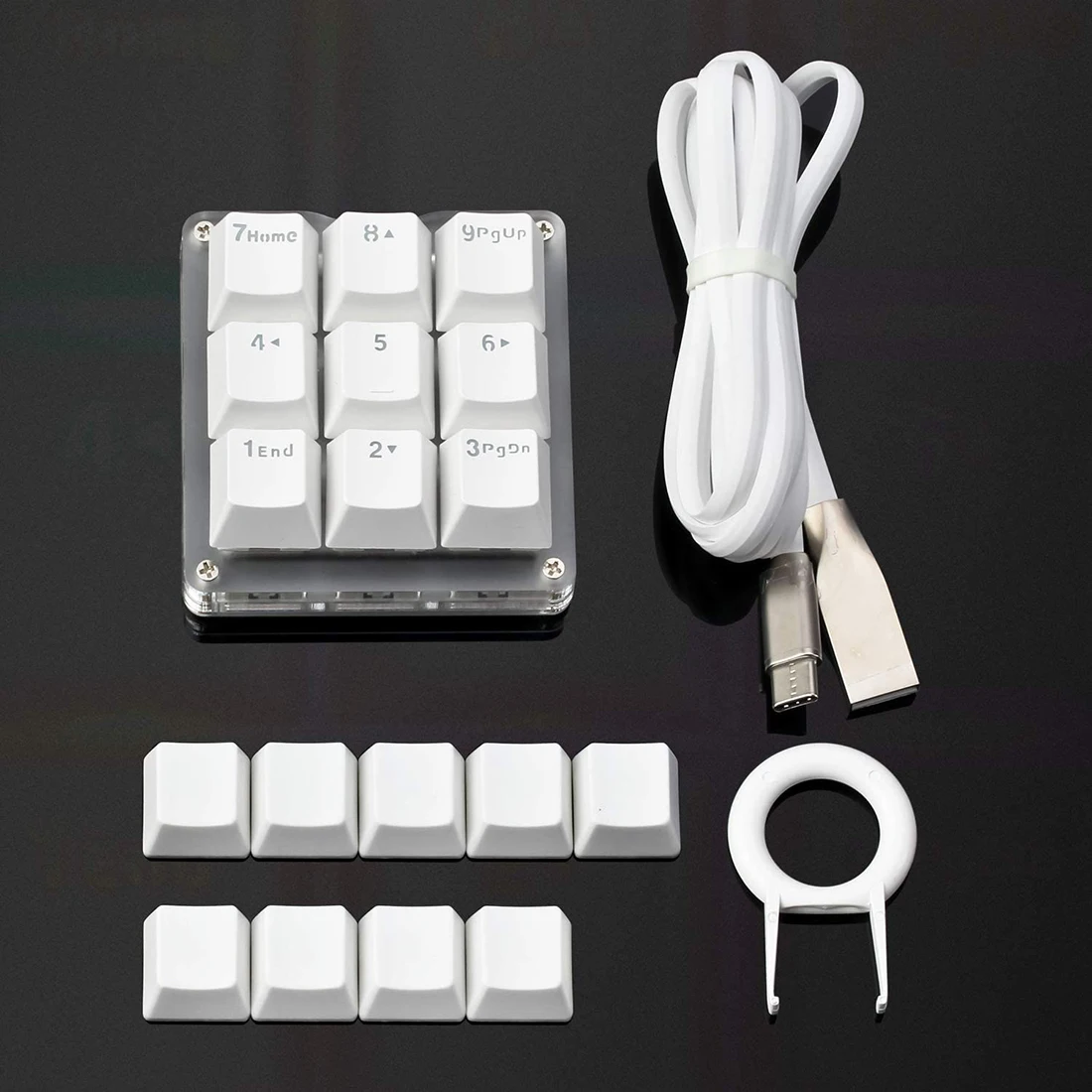 

One Handed Macro Mechanical Keyboard RGB Mini Mechanical Gaming Numeric Keypad For Win / Mac / Tablet With Programmable Keys