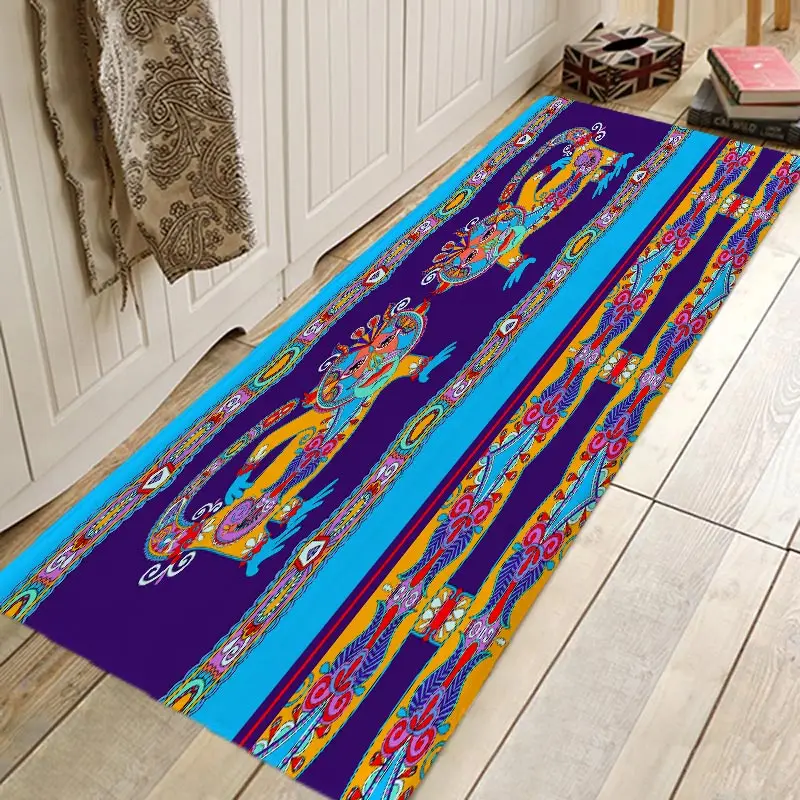 

Clan Style Pattern Floor Mat Hallway Carpets and Rugs for Bedroom Living Room Kitchen Bathroom Anti-Slip Floor Mats