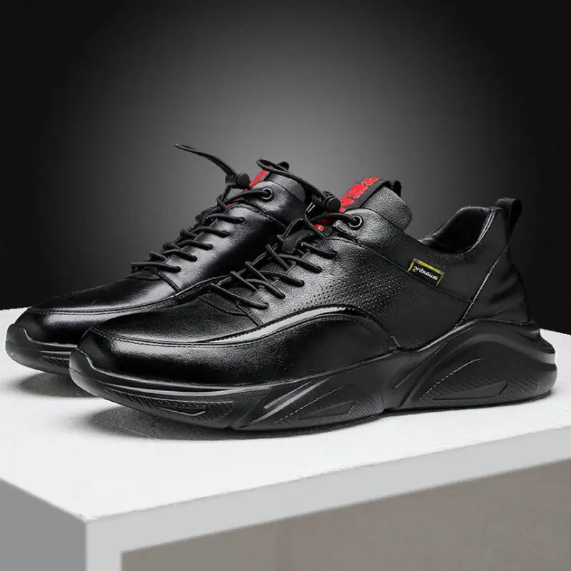 

Кроссовки мужские из натуральной кожи, модная повседневная обувь на плоской подошве, Мокасины, A54-35