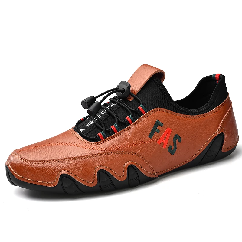 Мужские повседневные туфли черные удобные уличные на шнуровке большой размер 46