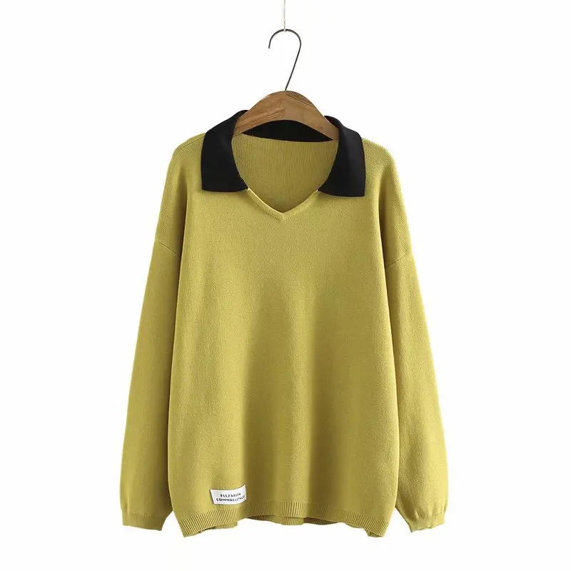 

Plus Size Sweaters Women's Clothes Autumn Winter 2021 New Fashion Jumper Temperament V-Neck Long Sleeve Knitted Pullovers