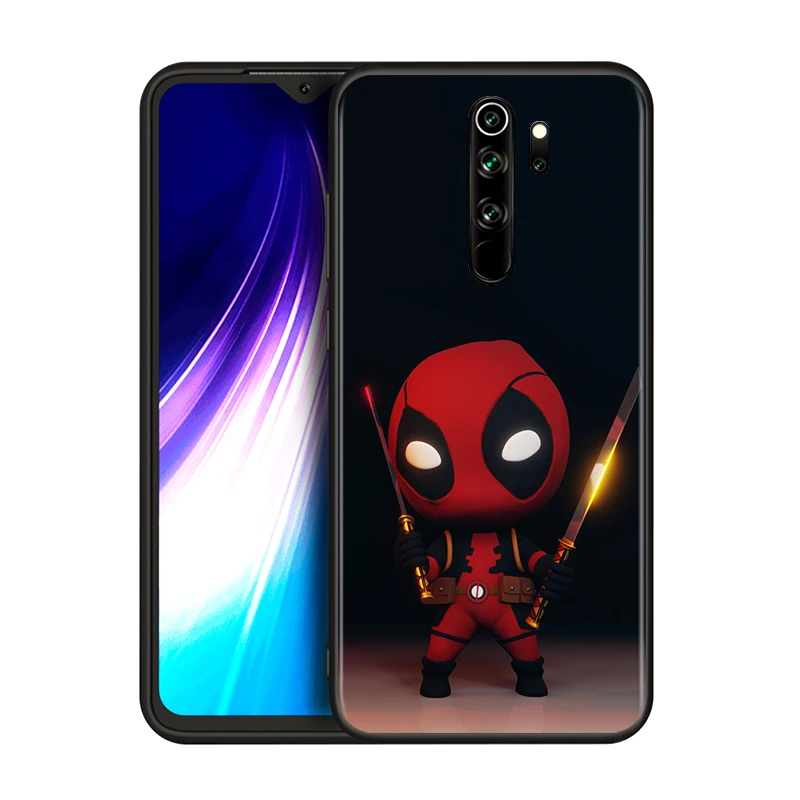 

Cartoon Marvel Deadpool For Xiaomi Redmi 9i 9T 9A 9C 9 8A 8 GO 7 7A S2 Y2 6 6A 5 5A 4X Prime Pro Plus Black Phone Case