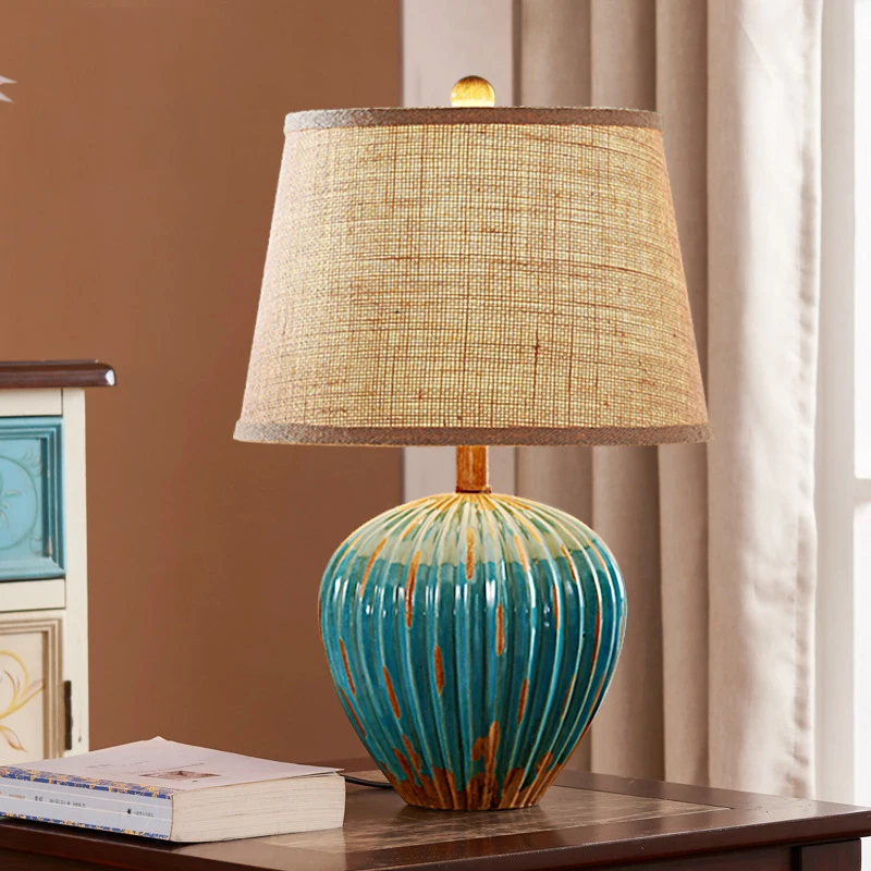 Американская настольная ретро-лампа прикроватная лампа в европейском и