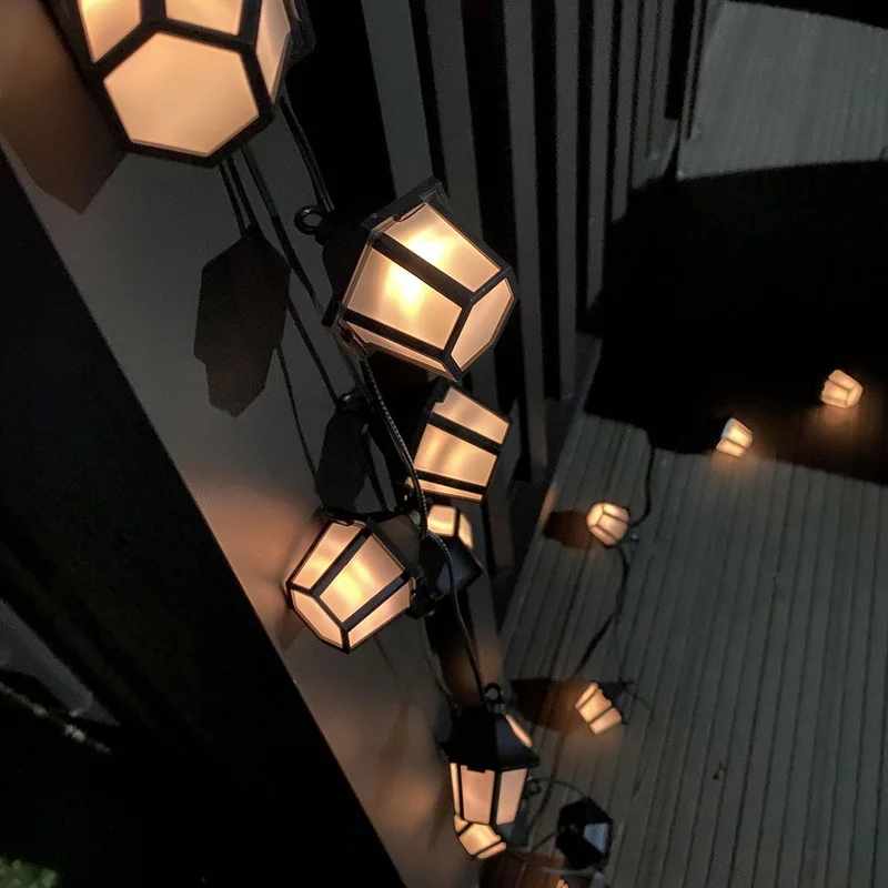 

Outdoor Waterproof Landscape Garland Light Garden Decoration 10/20 LED Solar Retro Palace Lantern String Light Solar Led Light