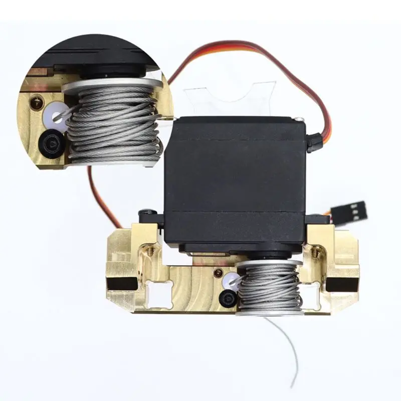 

Rc 25t Servo Winch Drum Trailer Hook for 1/10 Rc Crawler Car Axial Upgrade Parts