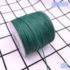 Зеленый вощеный шнур 0,5-2,0 мм, вощеная нить веревка шнур, ремешок для ожерелья, веревка с бусинами, для изготовления ювелирных изделий сделай сам для браслетов Шамбала