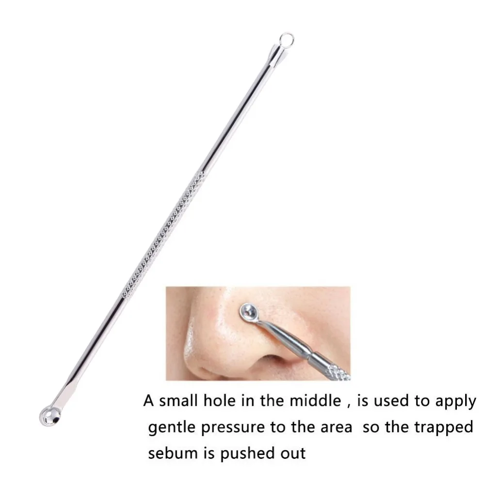 4 шт./компл. двухсторонняя игла для удаления черных точек инструмент прыщей из