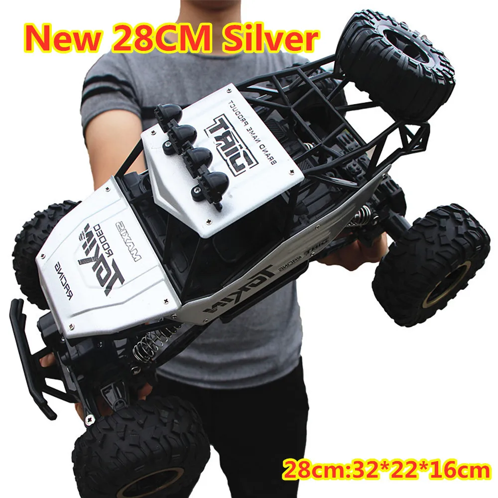 New 28CM Silver Carhigh speed Truck внедорожный грузовик детские игрушки 1:12 4WD RC автомобиль обновленная версия 2,4G Радио пульт дистанционного управления игрушечный автомобиль - Цвет: New 28CM Silver
