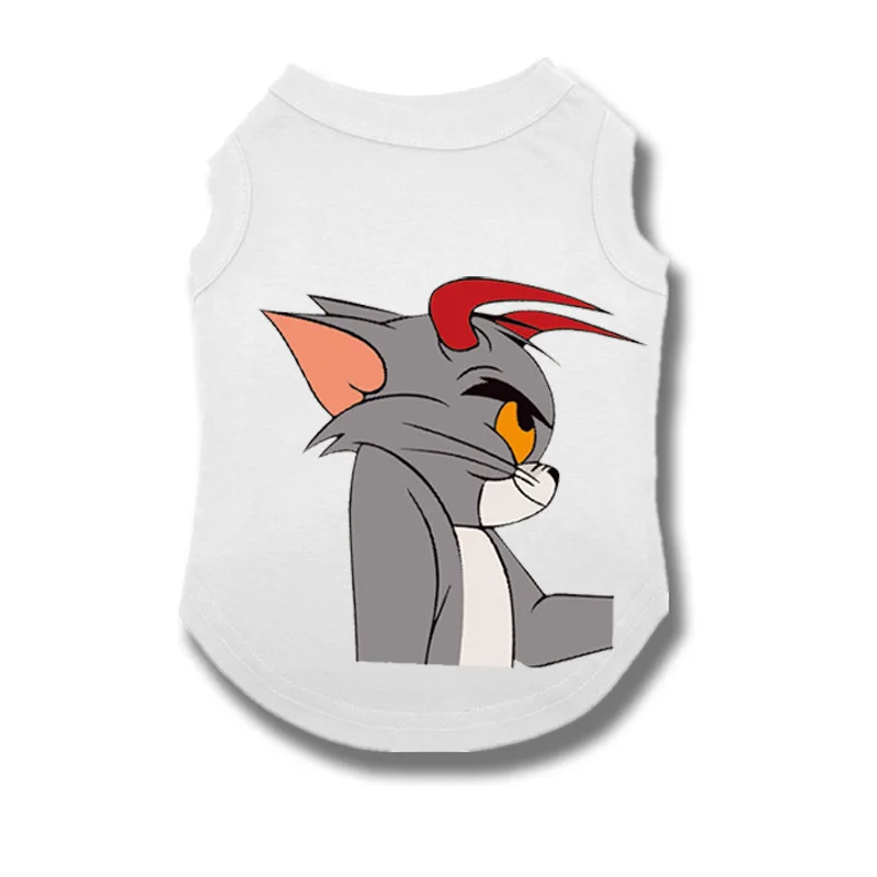 Летняя одежда для собак дешевая мультяшная Одежда охлаждающий жилет милый