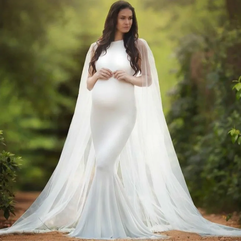 Элегантное шифоновое длинное платье для беременных женщин платья