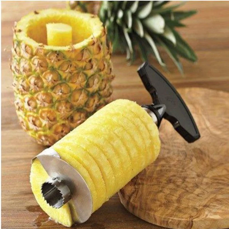 Cortador de piña, pelador, cuchillo pelador, herramientas para frutas de cocina de acero inoxidable,