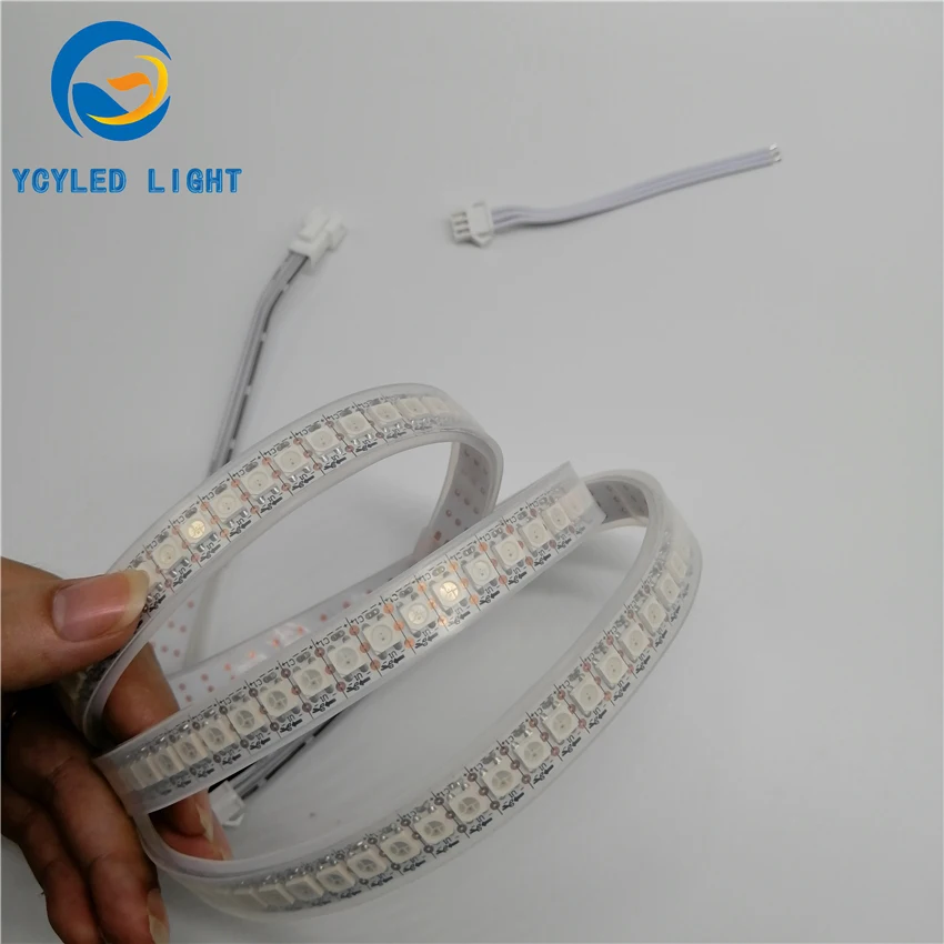 1 м 5 в usb ws2812b 144 светодиодов цифровой программируемый адресуемый 5050smd rgb Светодиодные полосы света ws2812 Светодиодная лента с радиочастотным пультом дистанционного управления