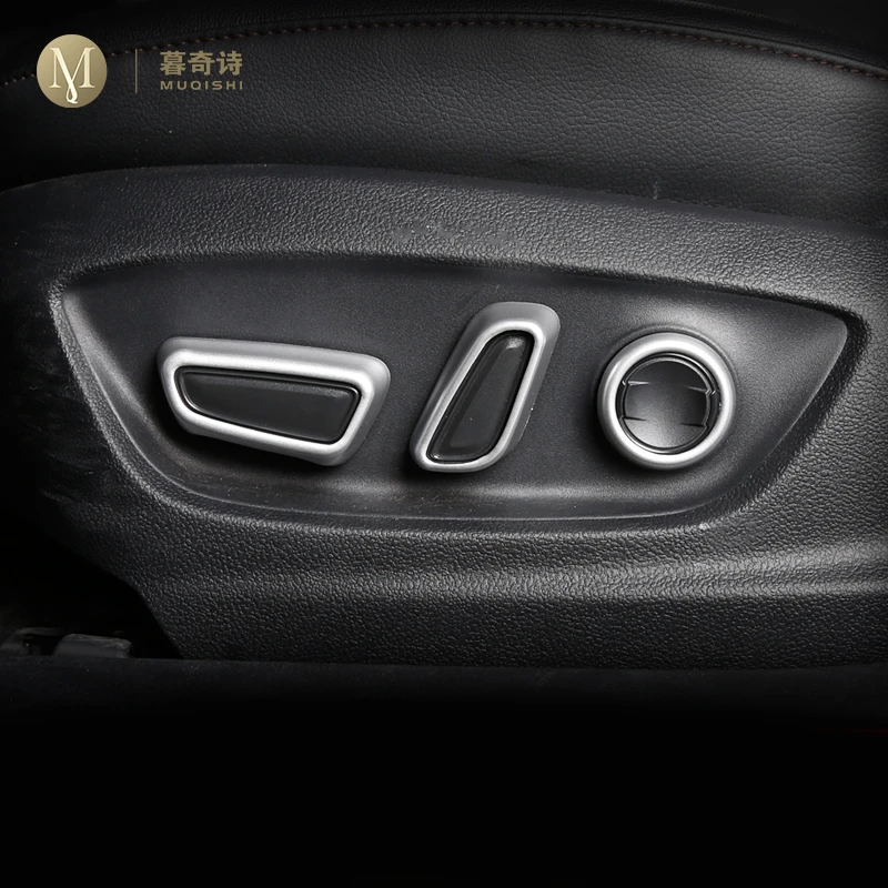 

6PCS For Toyota Camry 2018 2019 2020 Automotive interior Main driving Seat adjustment buttons Decorative frame Refit Accessories