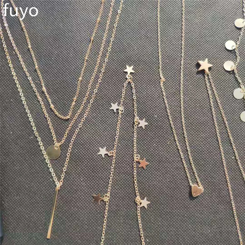 Винтажное многослойное ожерелье с подвеской из кристаллов Женское