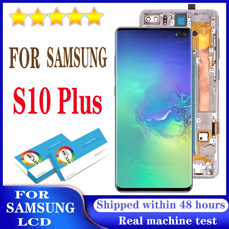 Оригинальный дисплей для Samsung Galaxy S10 + ЖК с сенсорным дигитайзером в сборе