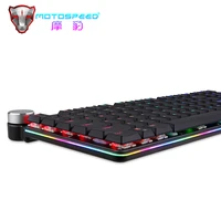Metal Slim Motospeed 2 4G Wireless RGB Mechanical Keyboard 104 Keys USB Dual Mode Gaming Keyboard For Computer Gamer                     