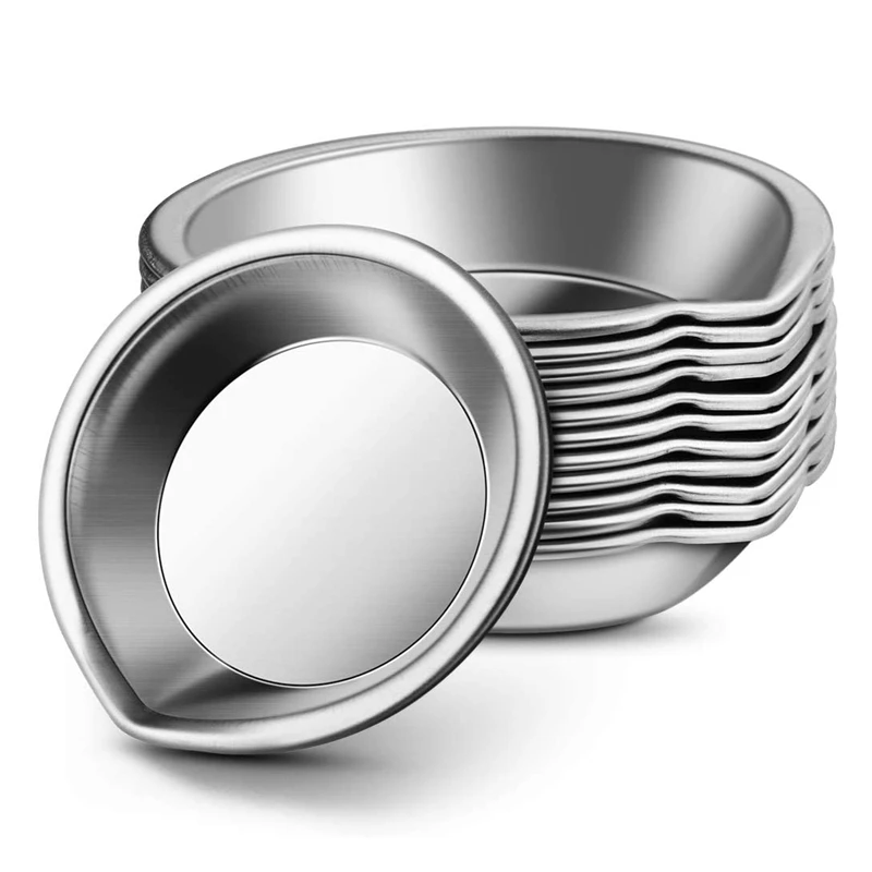 

PPYY-24Pcs макияж палитра Нержавеющая сталь маленькие круглые Краски лоток художник акварельные краски Краски смешивания палитры лоток для до...