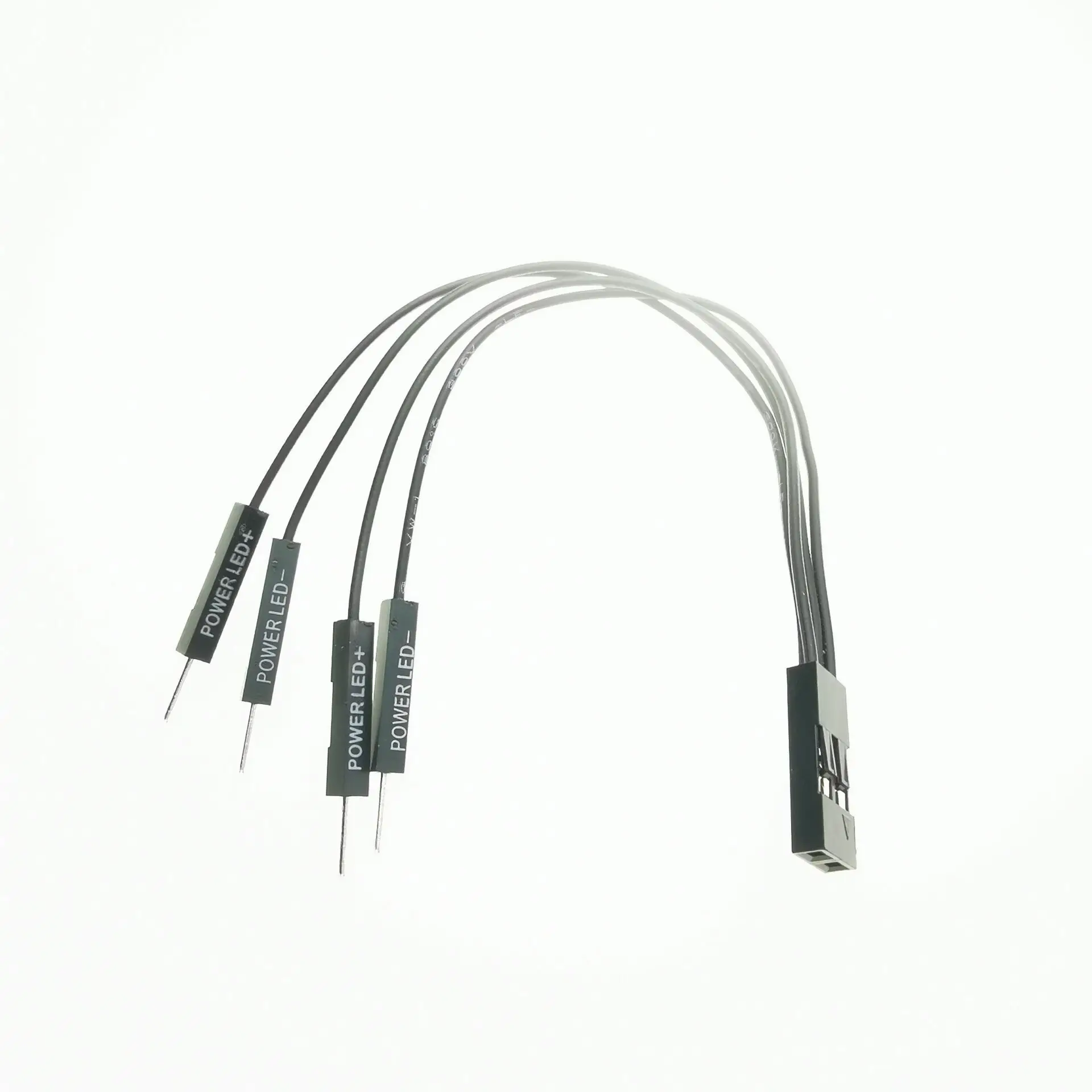 

10pcs/lot Motherboard Power LED + LED - Cable 2-Pin 2 To 4 Splitter Support Double Start Switch Dupont Male To Female