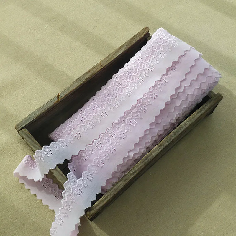 1 м Высококачественная кружевная ткань с вышивкой розовая лента 3 см отделка